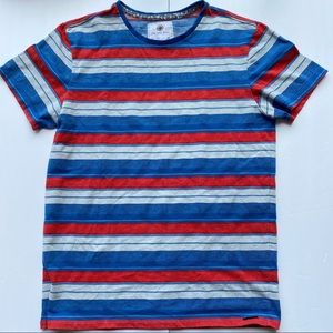 On The Byas Striped Blue Red White Medium Shirt